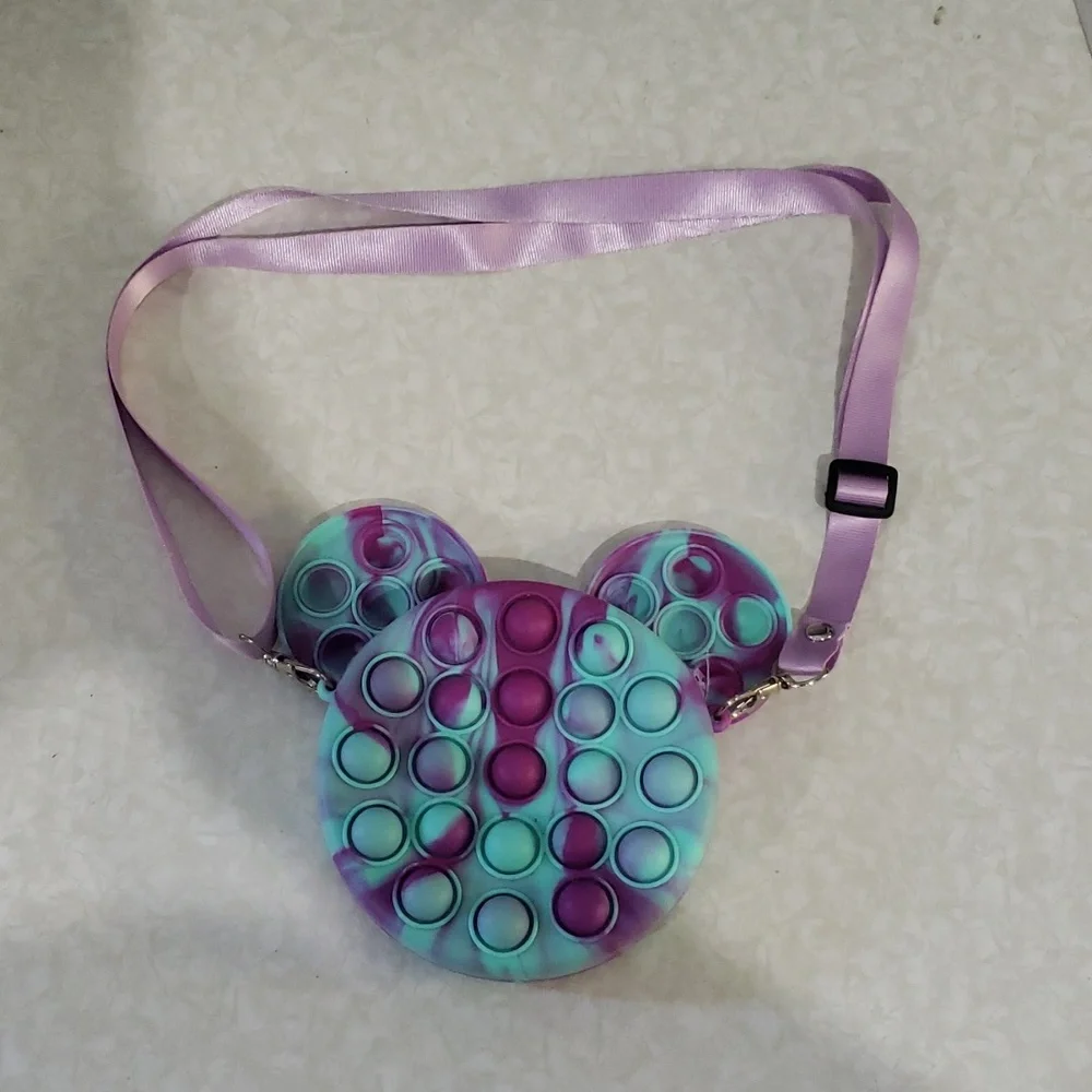 Minnie Mouse Pop it fidget Crossbody purse‎ and handbag for girls.